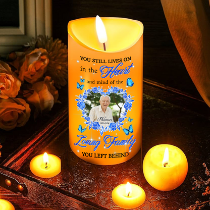 Custom Photo Memories LED Candle - Personalized Flameless LED Candle - Christmas Gift, Sympathy Gift For Family Members 2024