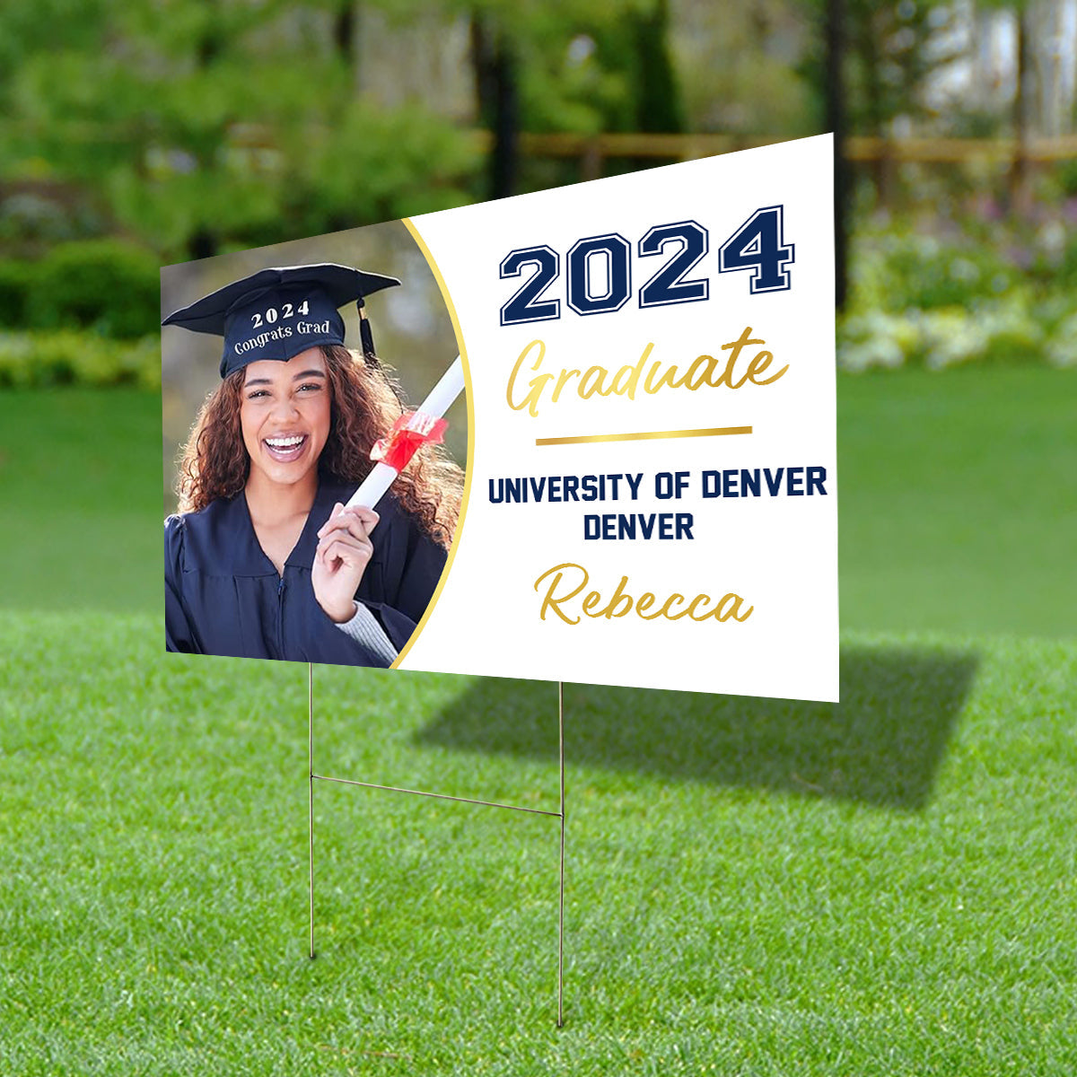 Class Of 2024 Graduate, Graduation Gift - Personalized Graduation Lawn Sign With Stake