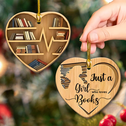 Just A Girl Who Loves Book - Personalized Ceramic Ornament