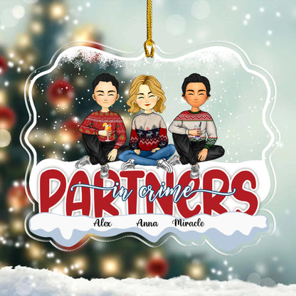 Partners In Crime Friends Forever - Personalisiertes Acrylornament in individueller Form 