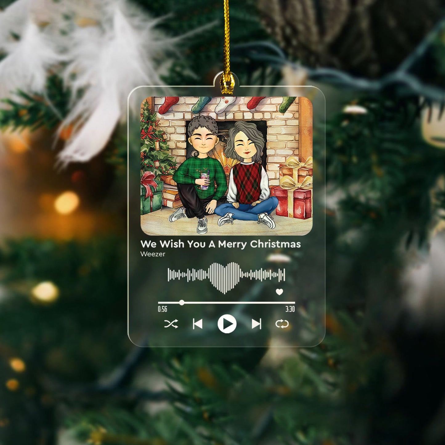 Our Favorite Song Together - Personalized Custom Shape Acrylic Ornament