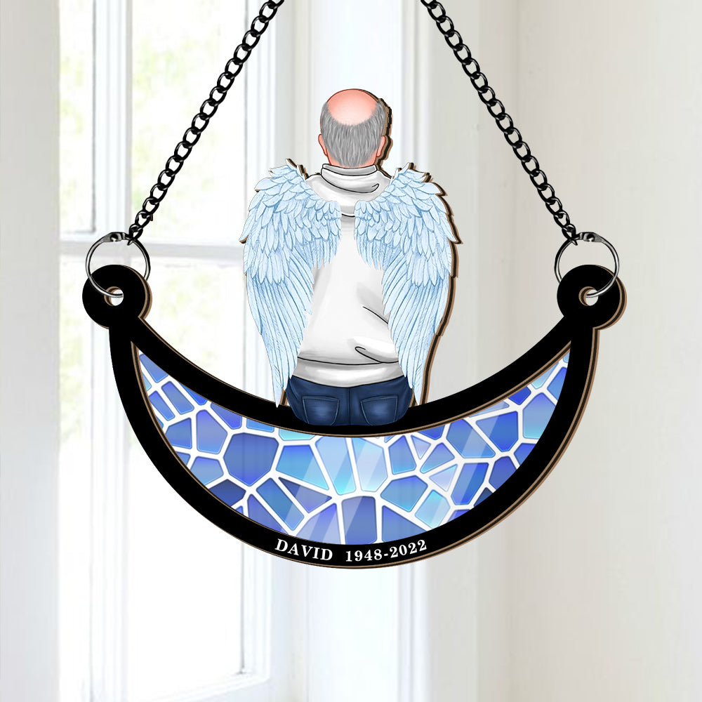I Miss You - Memorial Suncatcher - Personalized Window Hanging Suncatcher Ornament