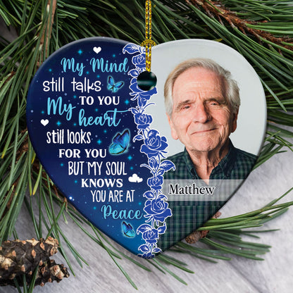 My Mind Still Talks To You - Personalized Ceramic Ornament