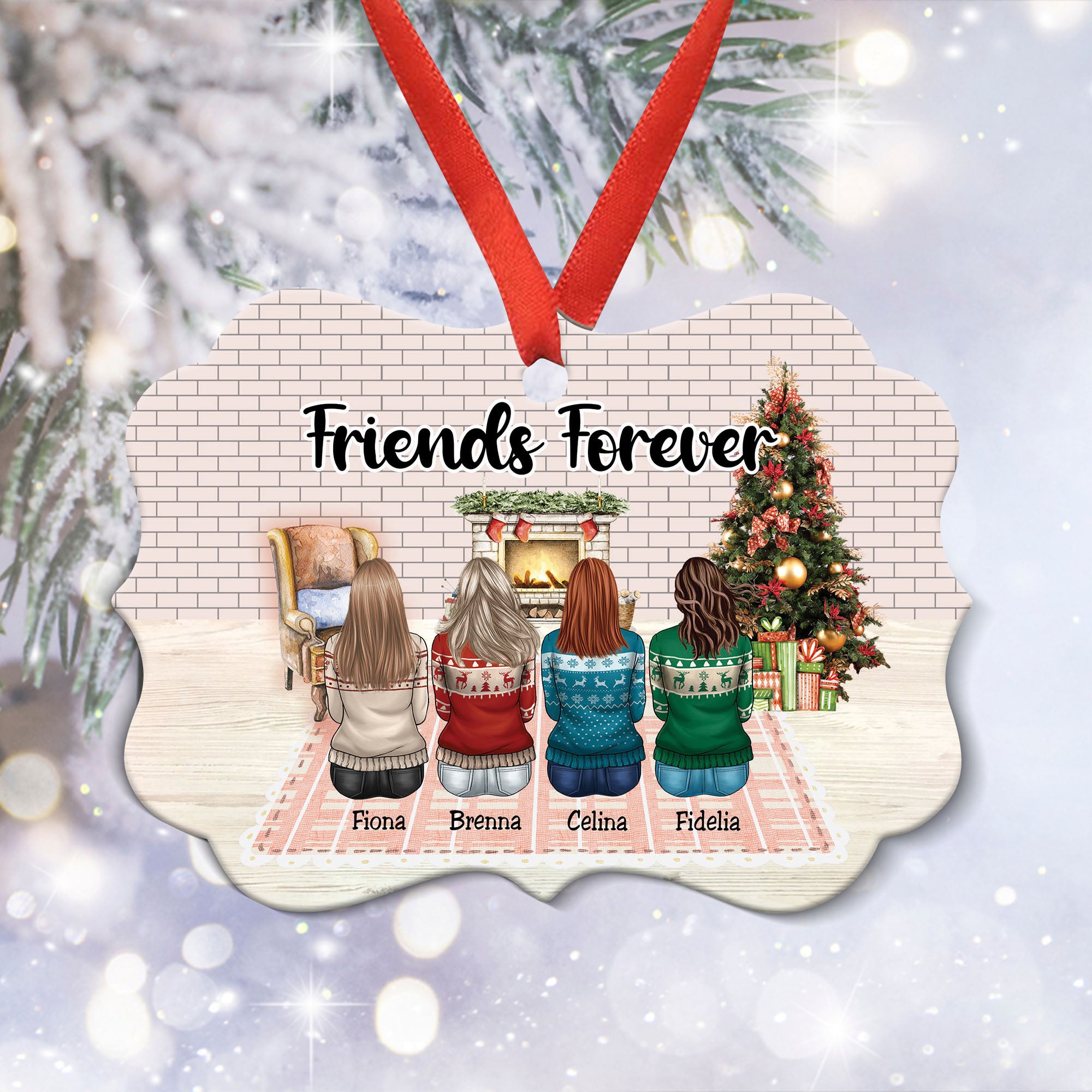 Always Sisters - Personalized Christmas Ornament
