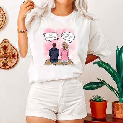 Personalisiertes T-Shirt Danke, dass du meine Frau bist - Personalisiertes, individuelles Unisex-T-Shirt