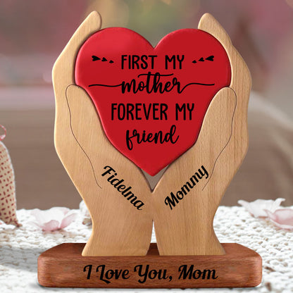 First Mother Forever Friends - Puzzle Holzfamilie - Holzschnitzereien