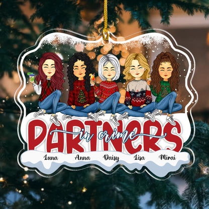 Partners In Crime Friends Forever - Personalisiertes Acrylornament in individueller Form 