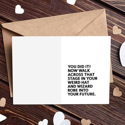 Non-custom You Did It We Are So Proud Of You Greeting Card - Graduation Gift- Custom Personalized Greeting Card