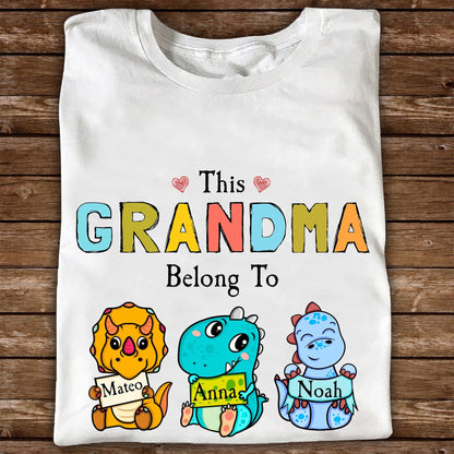 This Grandma Belongs To - Personalized Custom T-shirt