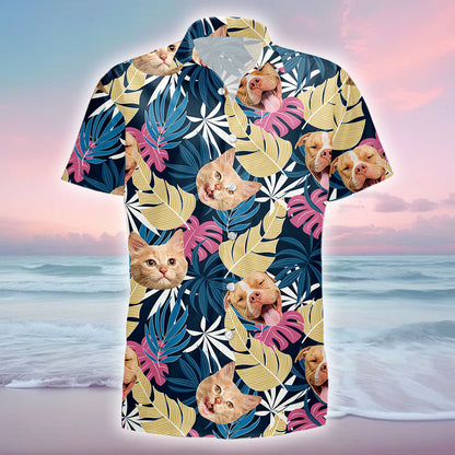 Benutzerdefinierte Hawaiian Shirt mit Gesicht für Party - Hund Hawaiian Shirt - personalisierte Hawaiian Shirt - Vatertag Shirt 