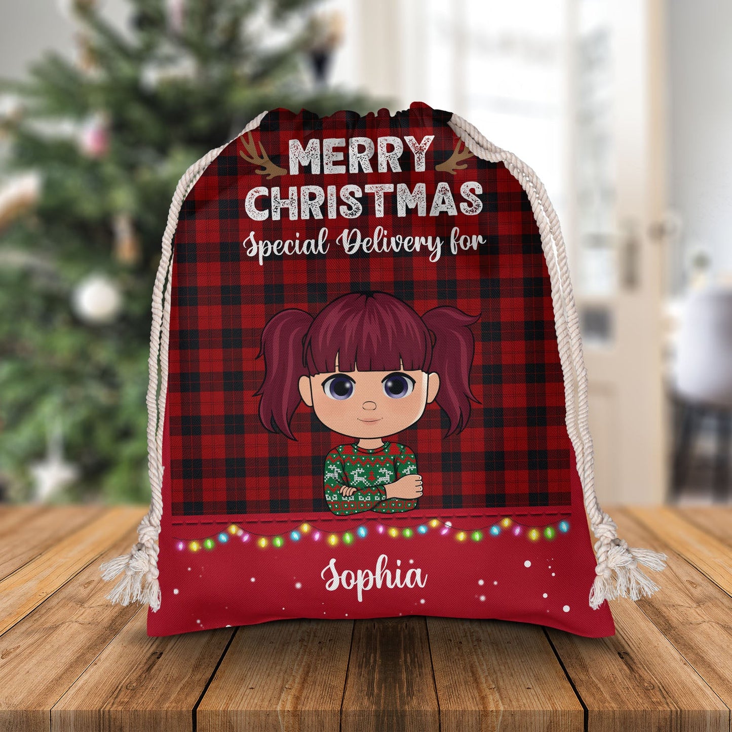 Merry Christmas. Special Delivery Christmas Bag - Personalized Custom Christmas Sack