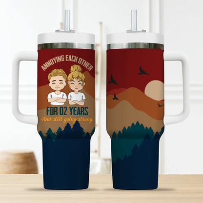 Annoying Each Other Couple Tumbler - Gift For Him, Gift For Her - Personalized Custom Tumbler