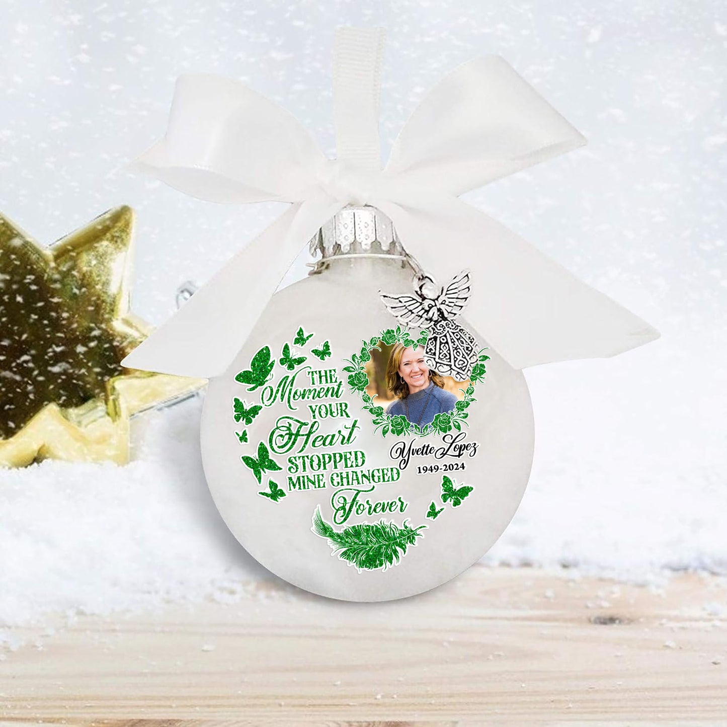 Angel Hanging Memorial Christmas Tree Ornament - Heaven Memorial Keepsake - Loss Loved One Remembrance