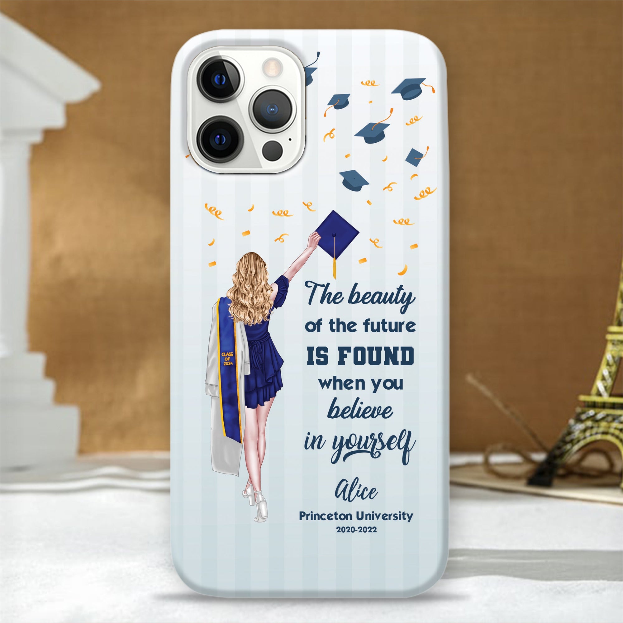 The Beauty Of The Future - Graduation Gift - Gift For Her - Personalized Custom Phone Case
