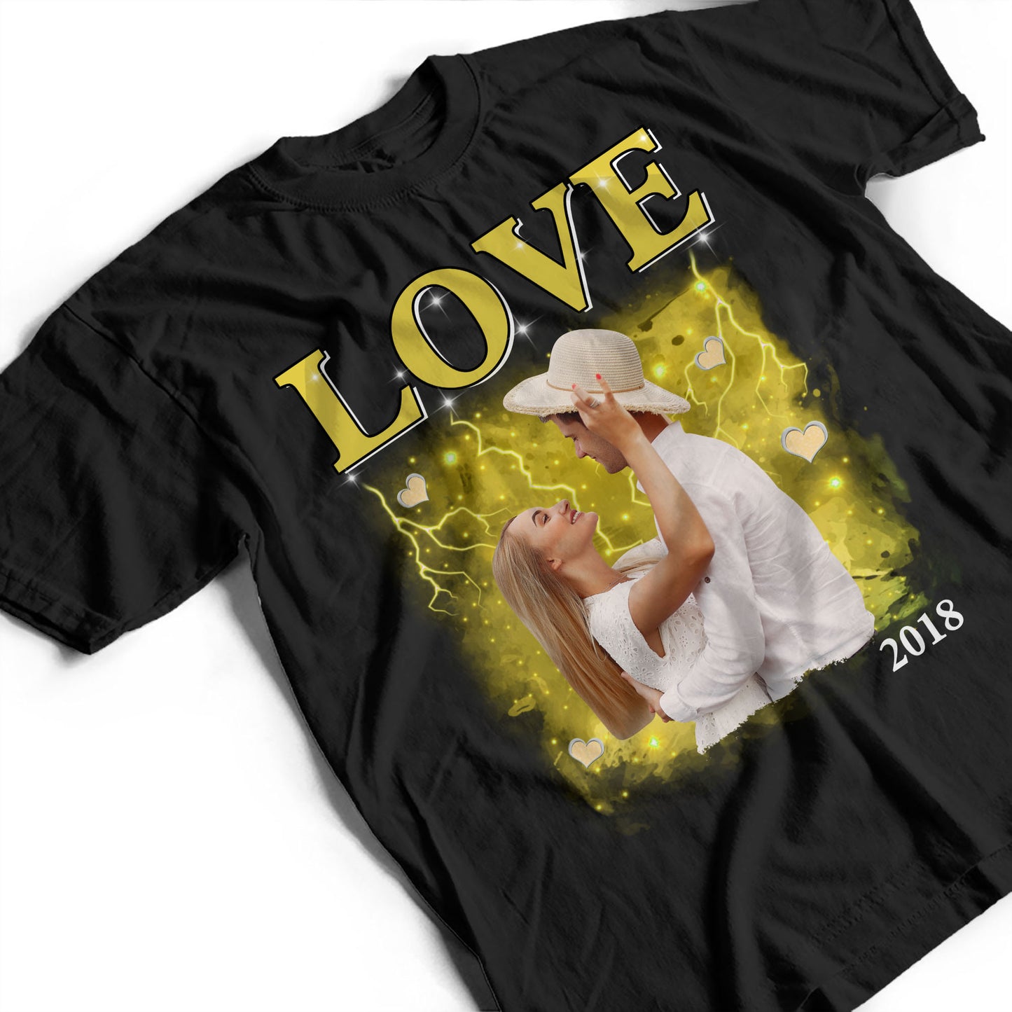 Custom Photo With Heart Vintage Valentine Gifts Ideas - Personalized Custom Unisex T-Shirt