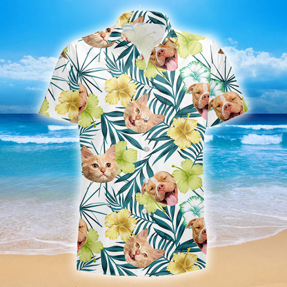 Benutzerdefinierte Hawaiian Shirt mit Gesicht für Party - Hund Hawaiian Shirt - personalisierte Hawaiian Shirt - Vatertag Shirt 