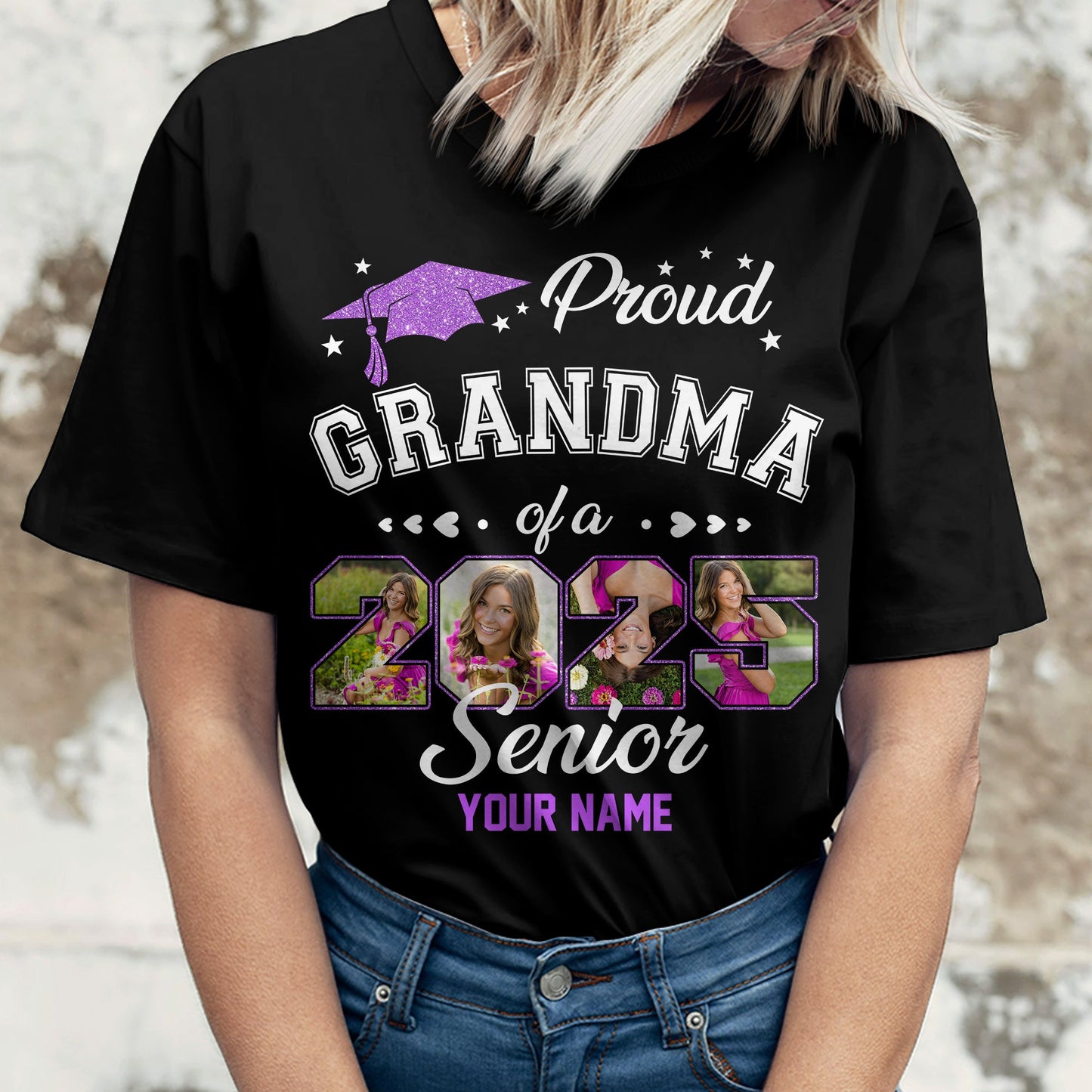 Proud Mom Of A 2025 Senior - Graduation Class Of 2025 T-Shirt  - Graduation Unisex T-Shirt