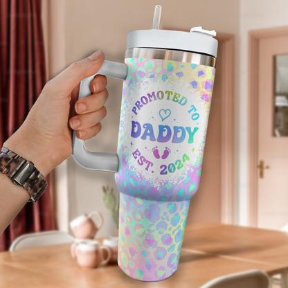 Promoted To Mommy This Year - Gift For Couple, Gift For Him, Gift For Her - Personalized Custom Tumbler