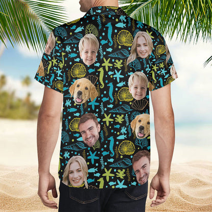 Personalized Beach Vibe Custom Photo Custom Name- Personalized Custom Hawaiian Shirt