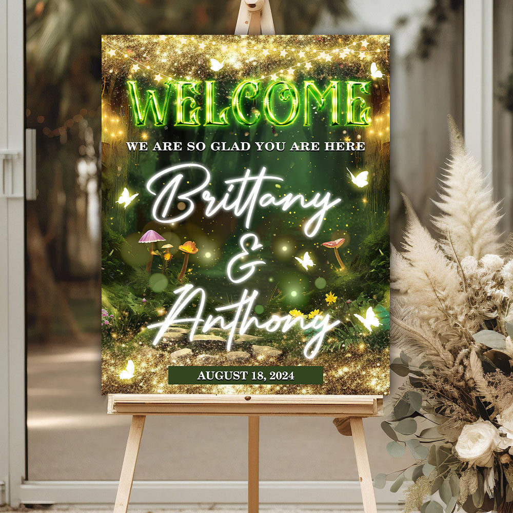 Fairy Wedding Welcome Sign - Modern Wedding Signs - Welcome To The Wedding Sign - Wedding Decor