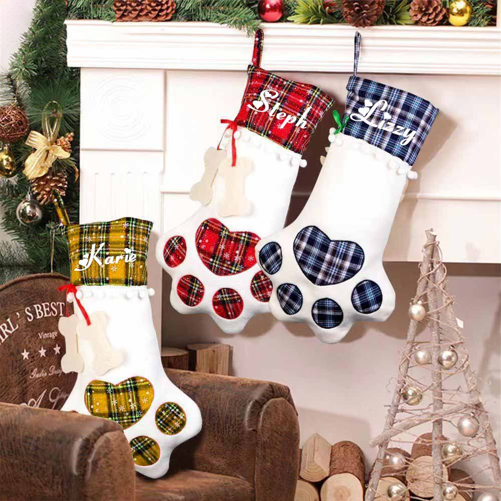 Christmas Tartan Pattern Make Your Holiday Cozy - Personliezed Pet Christmas Stocking