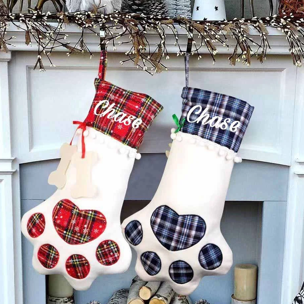 Christmas Tartan Pattern Make Your Holiday Cozy - Personliezed Pet Christmas Stocking