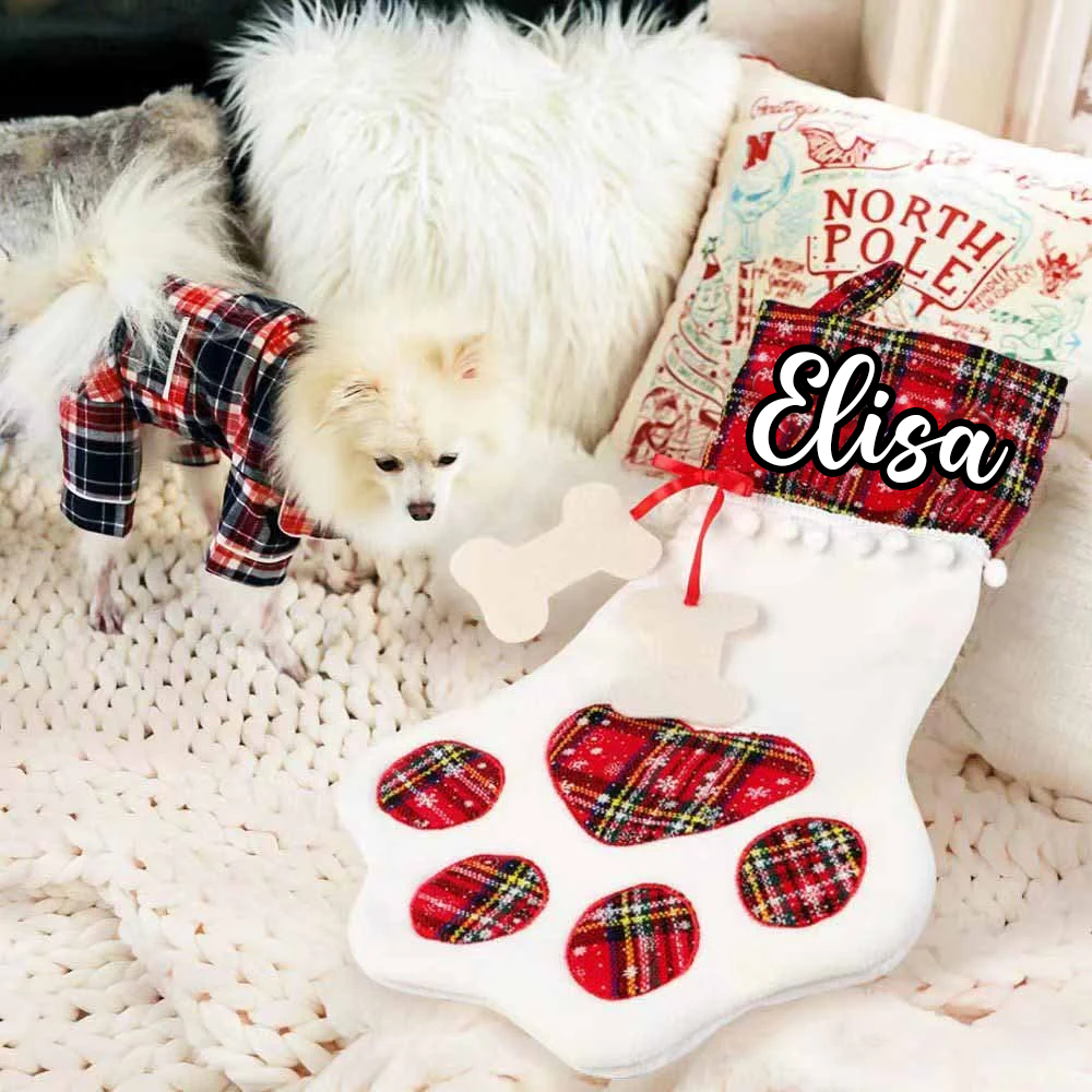 Christmas Tartan Pattern Make Your Holiday Cozy - Personliezed Pet Christmas Stocking