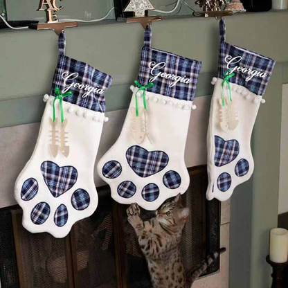 Christmas Tartan Pattern Make Your Holiday Cozy - Personliezed Pet Christmas Stocking