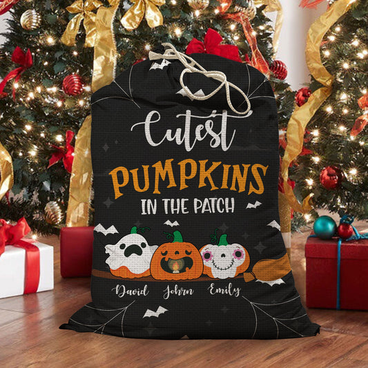 Cutest Pumpkins In The Patch Halloween Bag - Personalized Custom Trick or Treat Sack