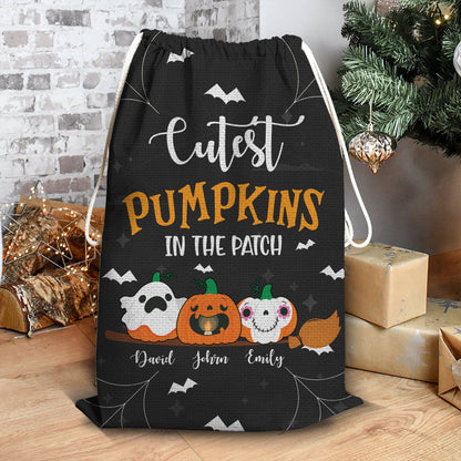 Cutest Pumpkins In The Patch Halloween Bag - Personalized Custom Trick or Treat Sack