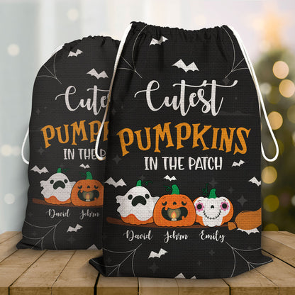 Cutest Pumpkins In The Patch Halloween Bag - Personalized Custom Trick or Treat Sack