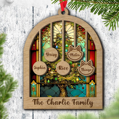 Family To The Christmas Holiday Christmas Orrnament - Custom Shape Wood Ornament - Wood Ornament 2 Layered