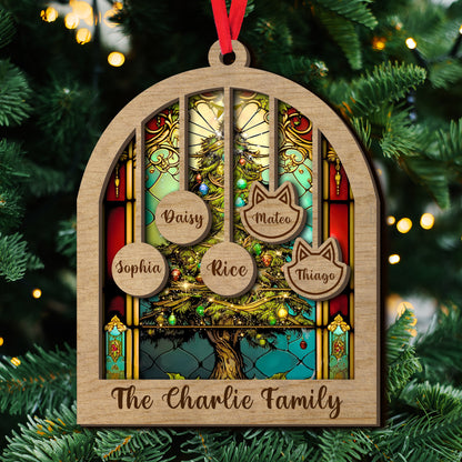 Family To The Christmas Holiday Christmas Orrnament - Custom Shape Wood Ornament - Wood Ornament 2 Layered