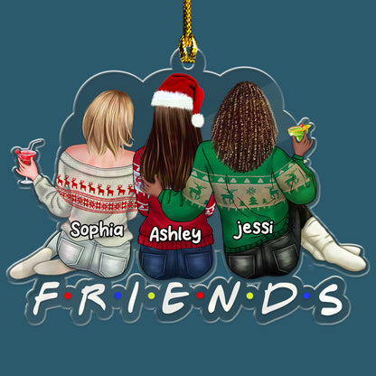 Friends We Made Best Moments In Christmas Together - Personalized Custom Shape Acrylic Ornament