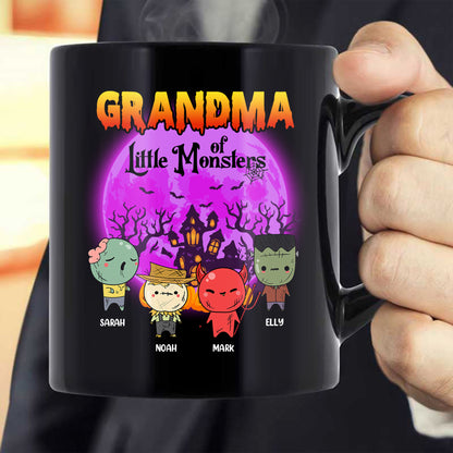 Grandma Of Little Monster Halloween Gift For Grandma - Personalized Custom Mug