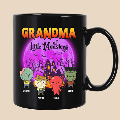 Grandma Of Little Monster Halloween Gift For Grandma - Personalized Custom Mug