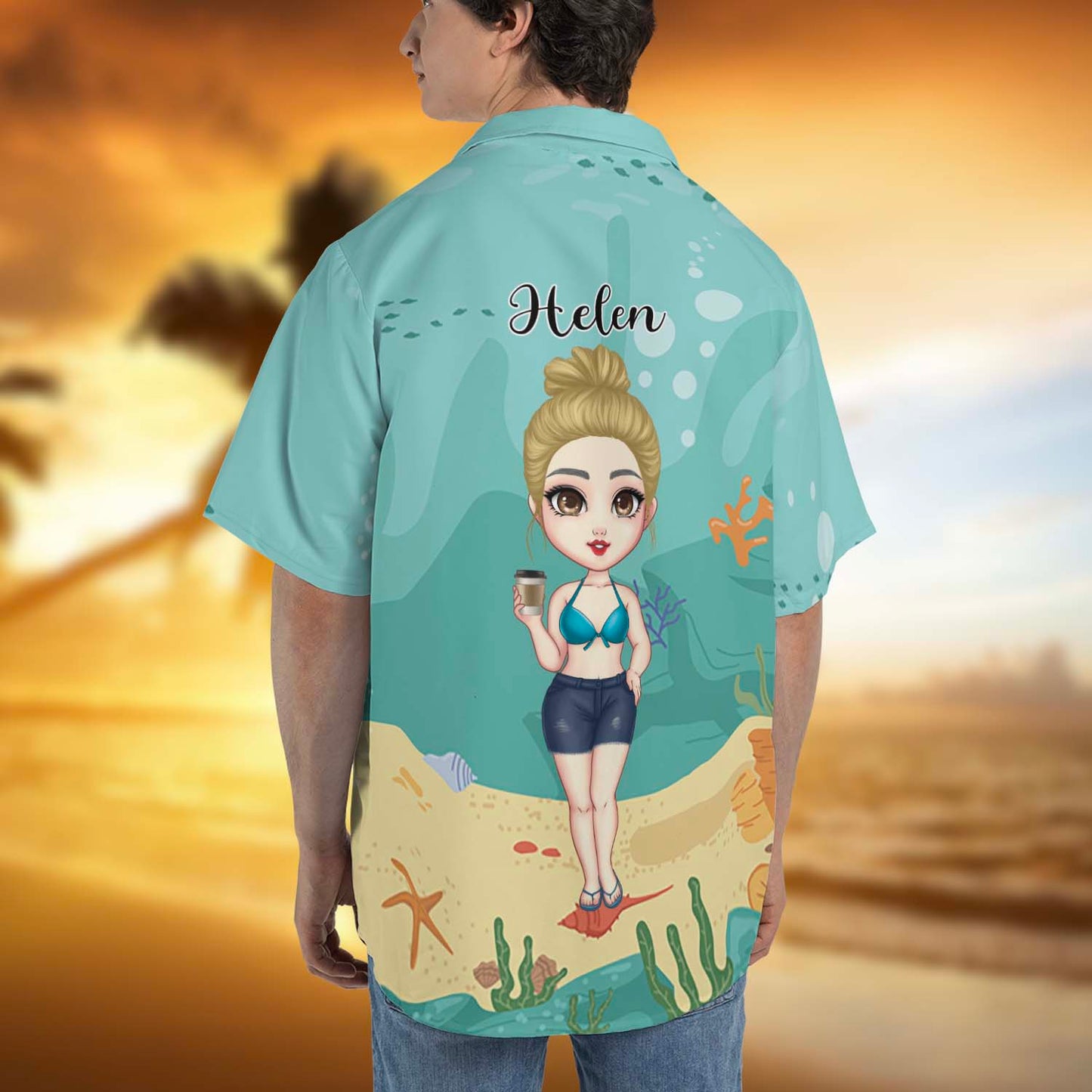 Personalized Hawaii Girl Hawaiian Shirt, Summer Vacation 2023