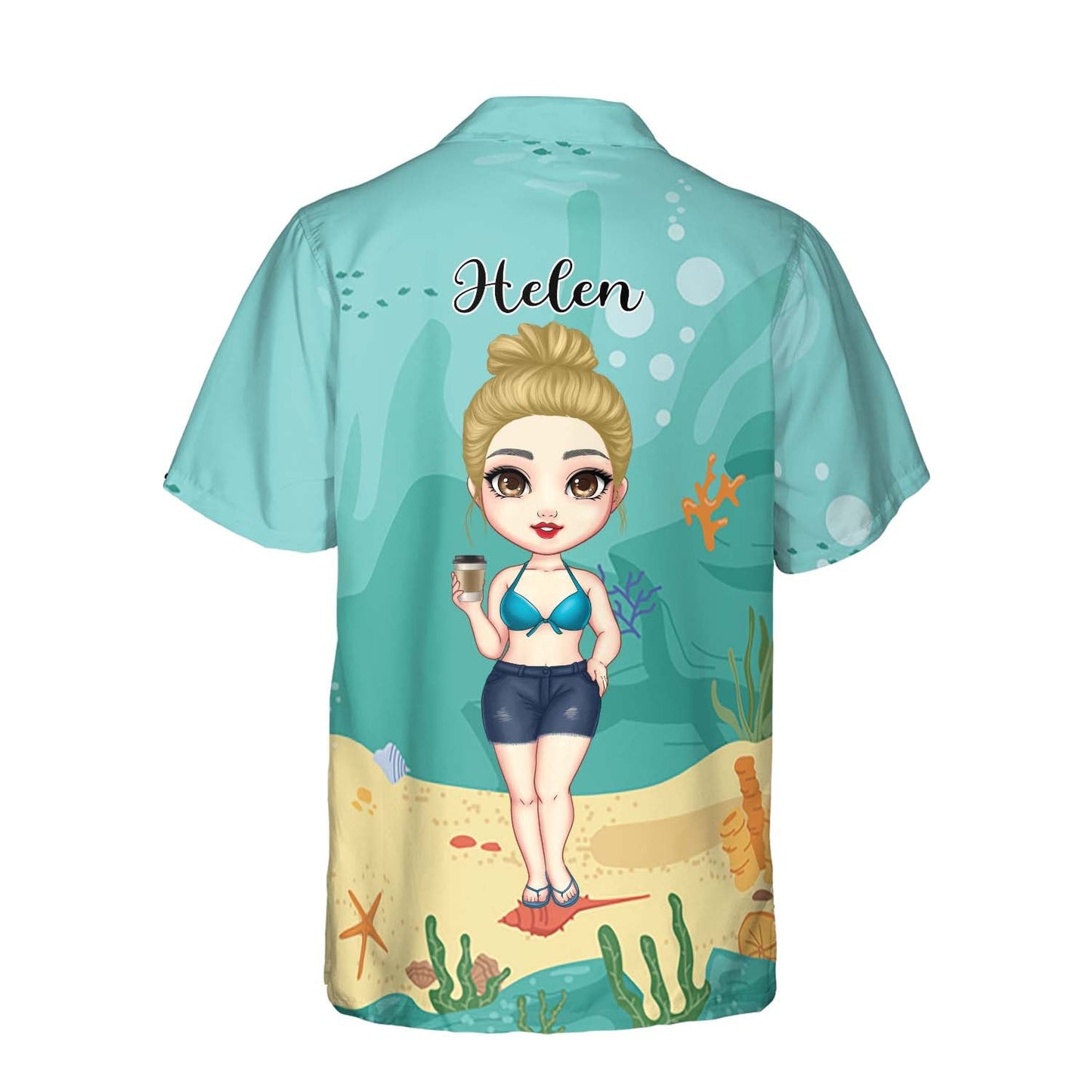 Personalized Hawaii Girl Hawaiian Shirt, Summer Vacation 2023