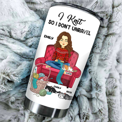 I Crochet Knit So I Dont Unravel - Best Gift For Crochet Lover - Best Gift For Knitting Lover - Personalized Custom Tumbler