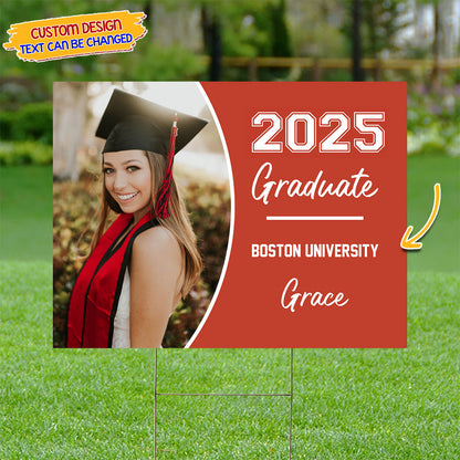 Class Of 2025 Graduate, Graduation Gift - Personalized Graduation Lawn Sign With Stake