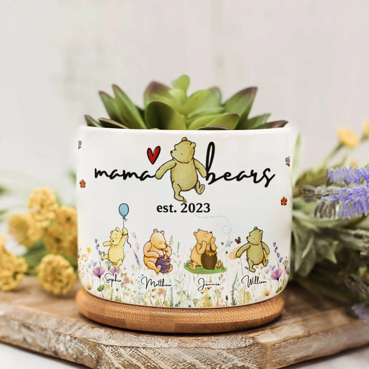 Mama Bär mit Babybären Bestes Geschenk für Mutter - Individueller Plantopf