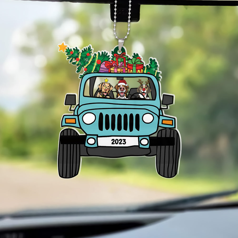 Merry Woofmas Car Hanging Personalized Ornament Car Ornament