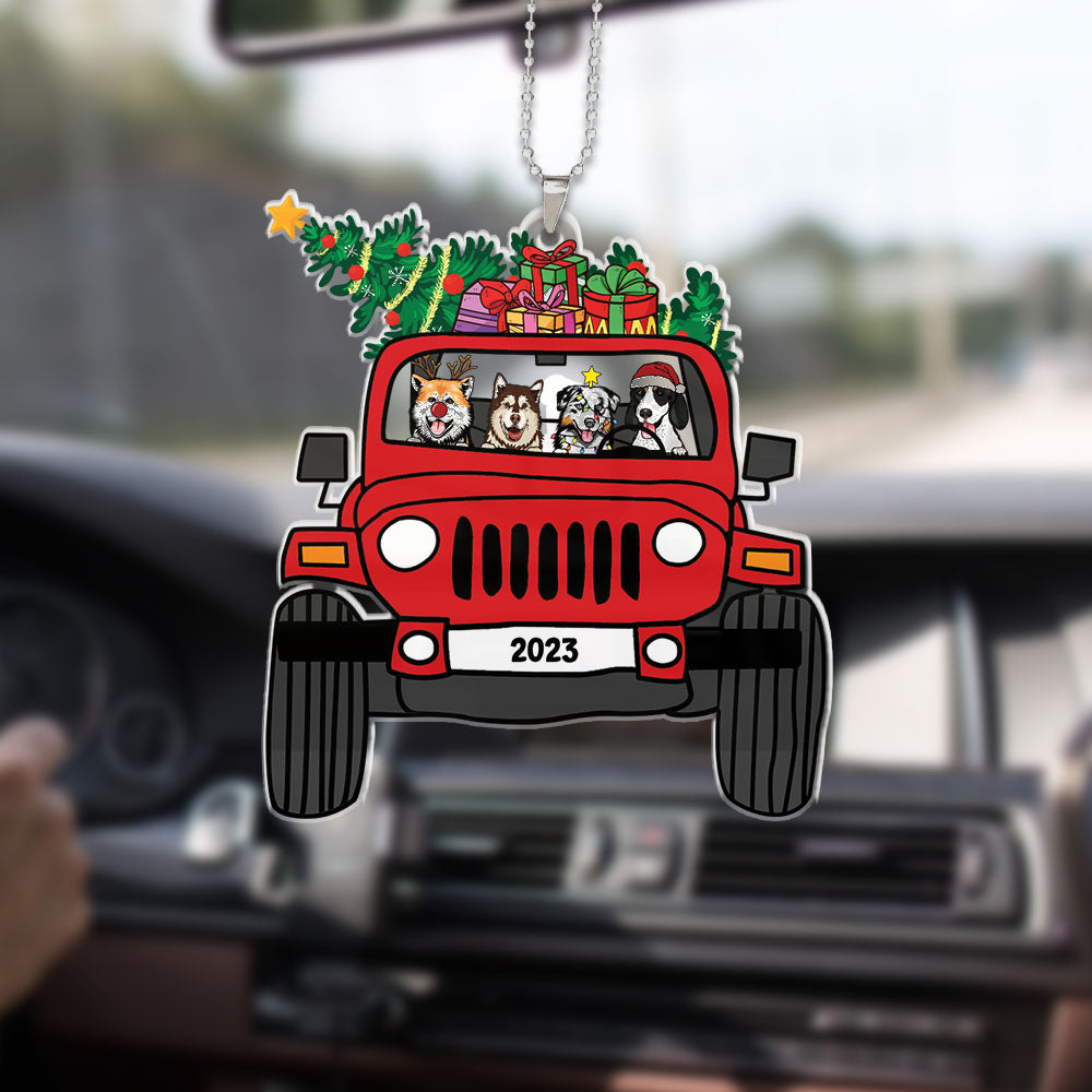 Merry Woofmas Car Hanging Personalized Ornament Car Ornament