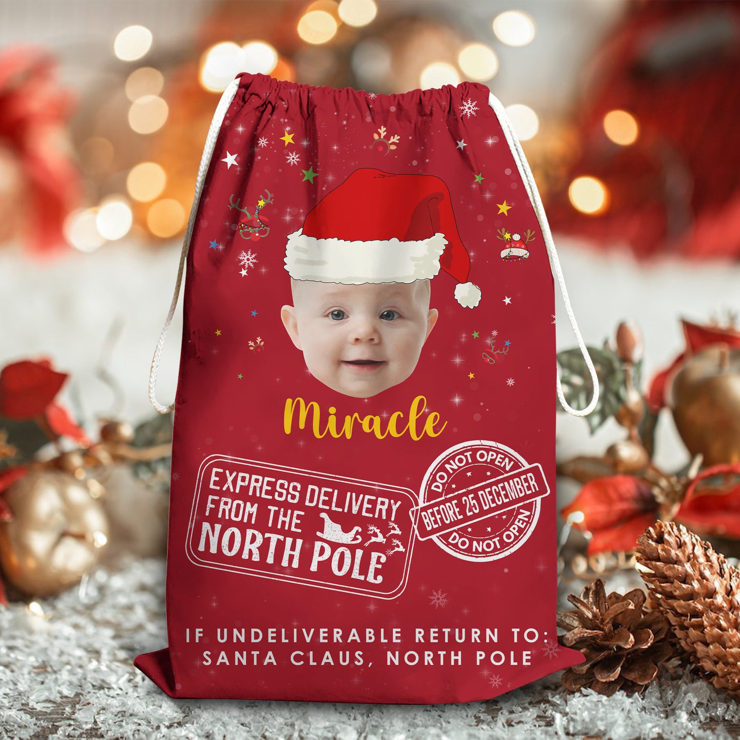 Christmas Delivery For You Custom Photo Christmas Bag - Personalized Custom Christmas Sack