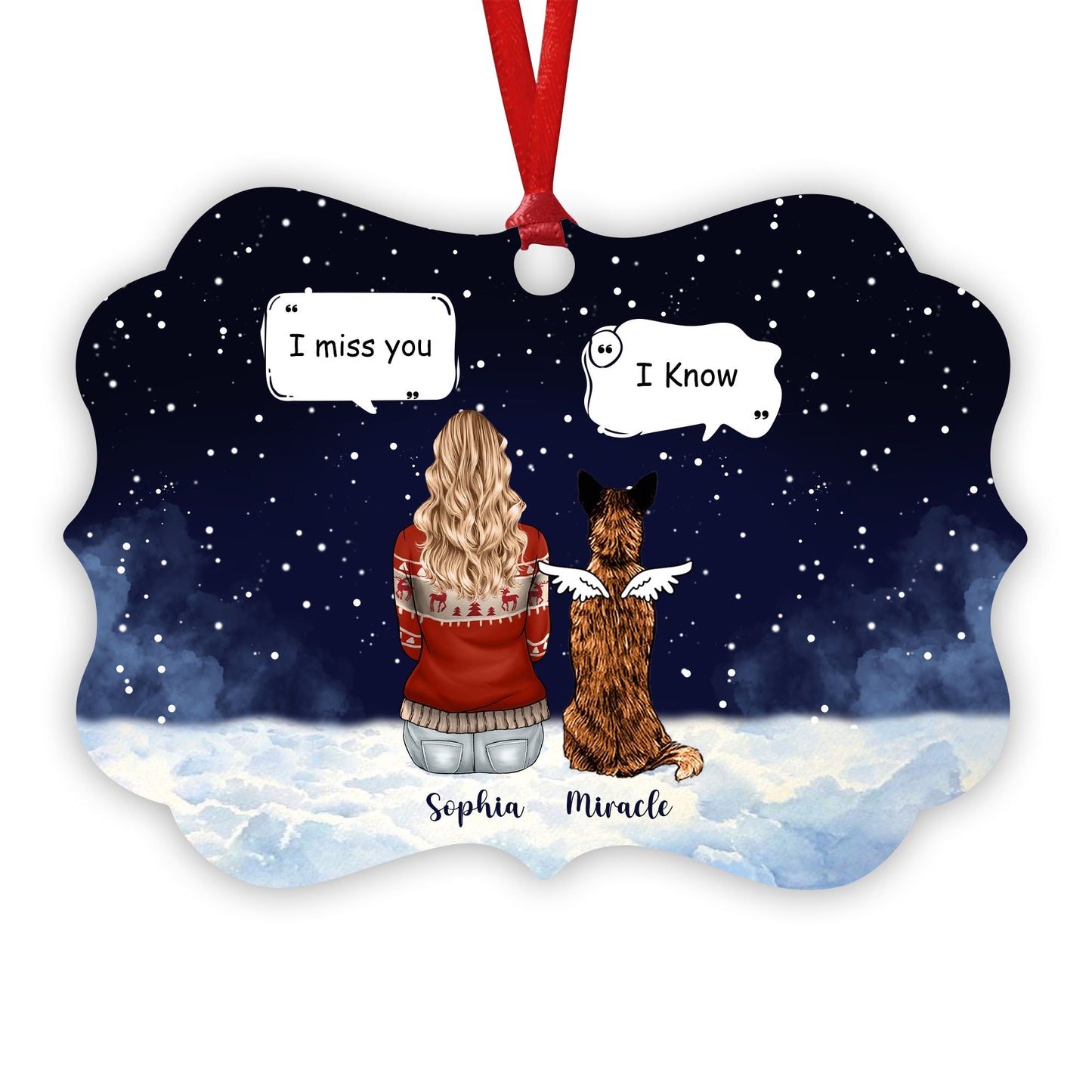 Personalized Memorial Pets - Personalized Aluminum/Wooden Ornament