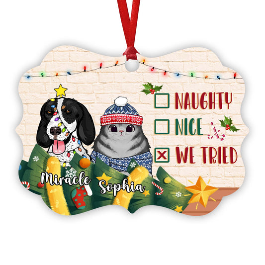 Ich war dieses Jahr eine sehr gute Katze/ein sehr guter Hund - Personalisiertes Benelux-Weihnachtsornament - Geschenk für Tierliebhaber, Weihnachtsgeschenk