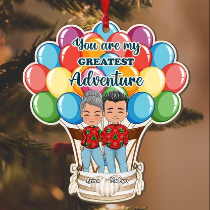 You Are My Greatest Adventure Christmas Ornament - Custom Shape Wood Ornament - 1 Layered Wood Ornament