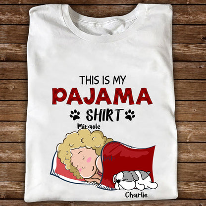 Personalisiert Dies ist mein Pyjama-Geschenk für Hundeliebhaber - Personalisiertes Unisex-T-Shirt