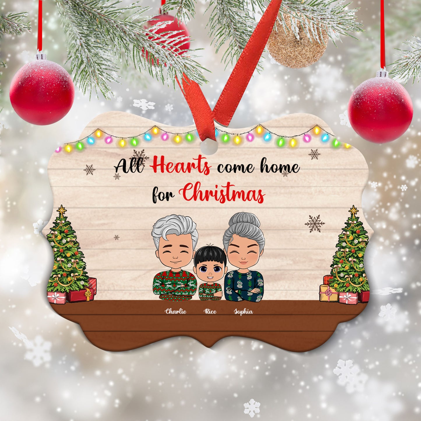 Family This Is Us A Little Bit Of Crazy And A Whole Lot Of Love - Christmas Gift, Gift For Family - Personalized Ornament