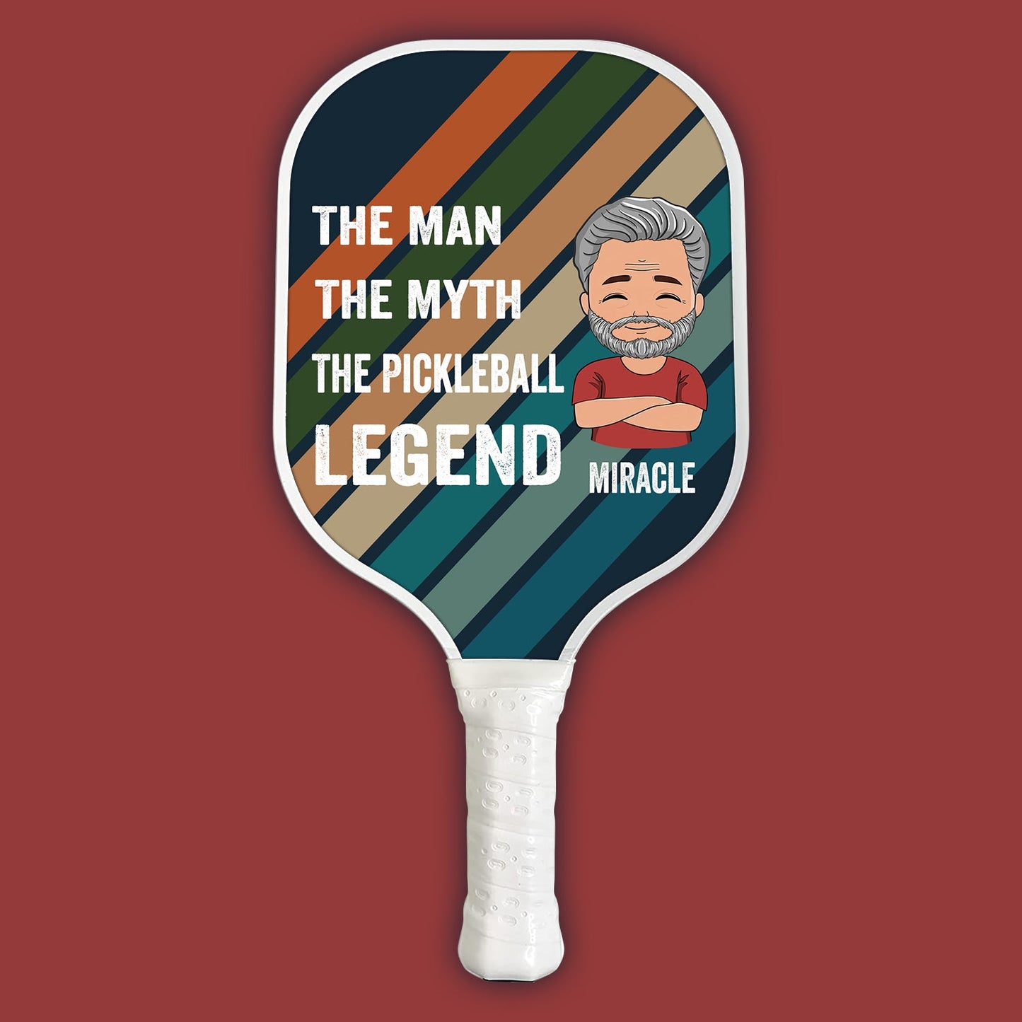 Der Mann, der Mythos, die Pickleball-Legende, Pickleball, personalisierter Name - Pickleball-Schläger